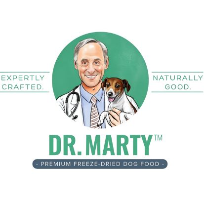 Dr. Marty freeze-dried food and supplements for dogs, available at JUPdog