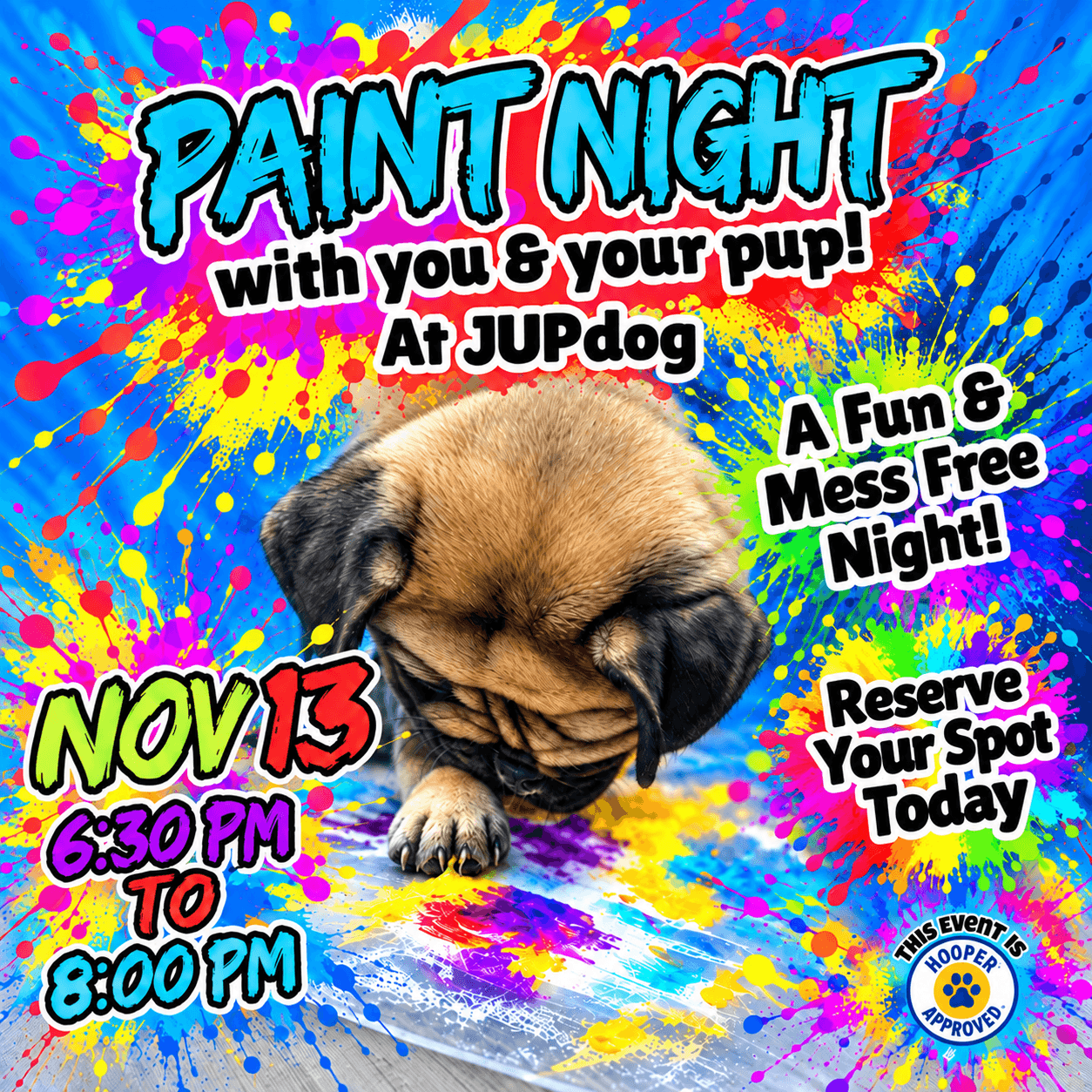 Paint Night at JUPsdog-Nov 13, 2026